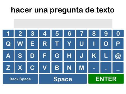 Ask a text question at the kiosk