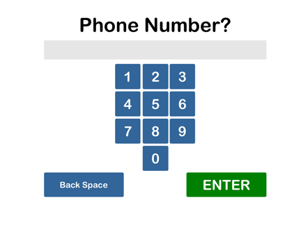 Collect the customer phone number on Apple iPad kiosk